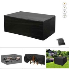 Bâche de Protection Étanche Mobilier Jardin Housse Extérieure 200x160x70 cm Noir