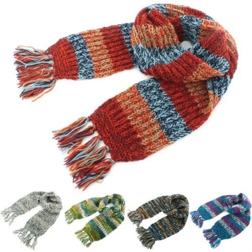 écharpe laine tricot - tricot, Épais
