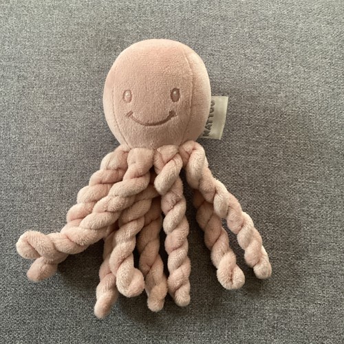 Doudou peluche pieuvre rose - peluche,