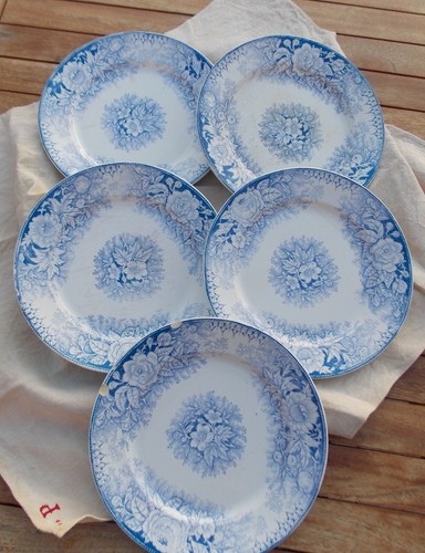 Anciennes assiettes plates - 5,
