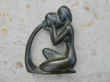 Riccardo Scarpa sculpture statue femme Verseau bronze signé poinçon et 1992
