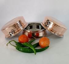 Cuivre Bol Handi pour Plats de