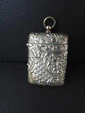 ANCIEN PYROGENE XIX° BOITE A ALLUMETTES  GRATTOIR EN METAL ARGENTE