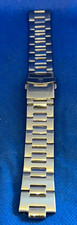 Vintage Bracelet de montre Métal Argenté Swiss Made Watch Strap Uhrarmband 22mm