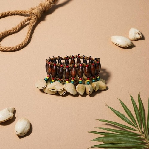 Bracelet grelots coquillage