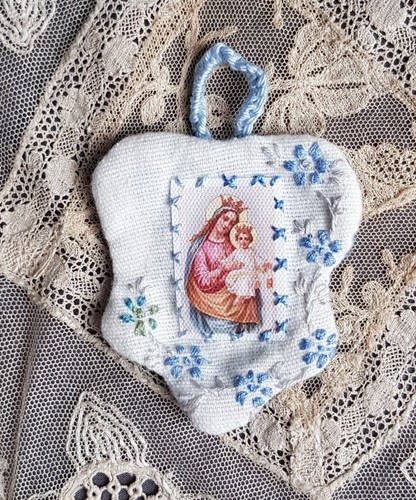 Scapulaire broderie religieuse - broderie,