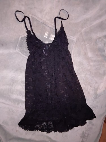 Nuisette dentelle noire m - nuisette,