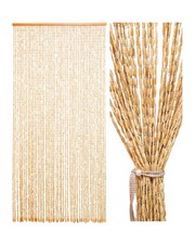 Rideau à perles en bois 90 x 195 cm - 52 rangées Rideau de porte vintage - Fa...