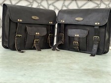 Combo cuir sacoche de selle de moto sacoches à outils sacoches bagages 13 pou...