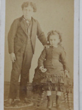 Photo ancienne, format CDV Portrait de 2 enfants (ca 1870-80) à Parthenay - 79