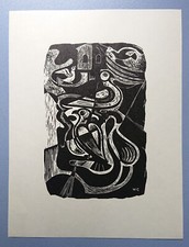 Ancien Exlibris Bois Découpe