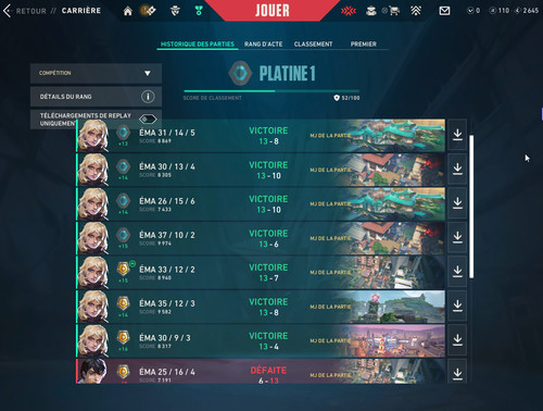 Compte platine valorant - , 8€