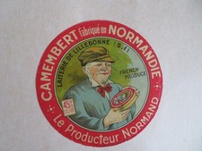 étiquette   de fromage camembert Le Producteur normand