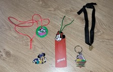 Lot Ancienne Peluche Mickey Walt Disney Collier Minnie Marque Pages Pin's