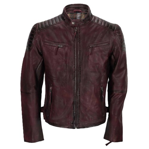 Blouson motard vintage - , homme