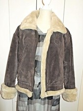 JOLI  VESTE FEMME HOMME EN DAIM VÉRITABLE T.42  COULEUR MARRON ETAT NEUF !!!