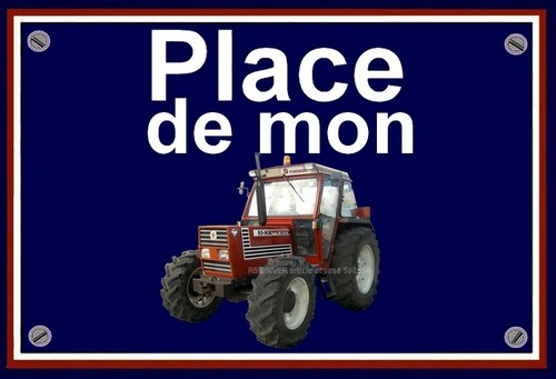 Plaque place mon tracteur - place,