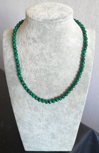 Collier perles malachite - perles,