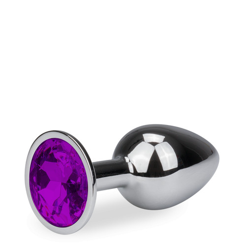 Plug métal bijou anal - , rosebud