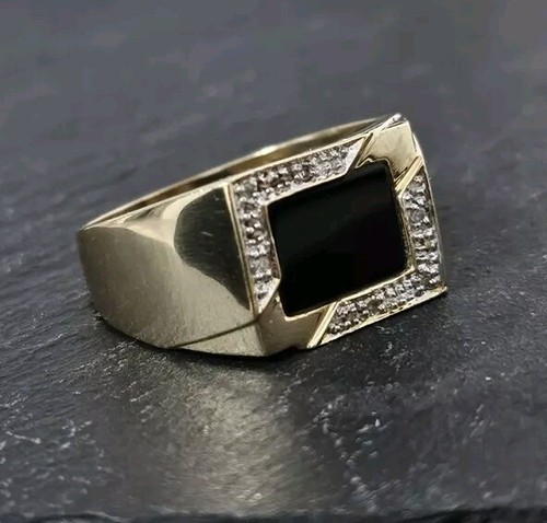 Bague chevalière jaune - bague, en