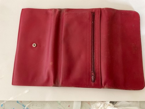 Porte feuille rouge texier - feuille,