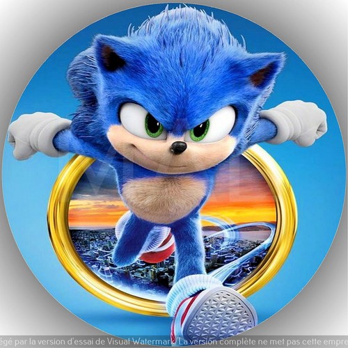 Sonic décoration gâteau - sonic.,