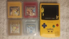 Nintendo Game Boy Color Pikachu + Jeux Pokémon Jaune Or Argent Rouge AUTHENTIQUE