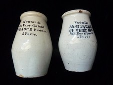 LOT DE DEUX ANCIENS POT A MOUTARDE 19 EME