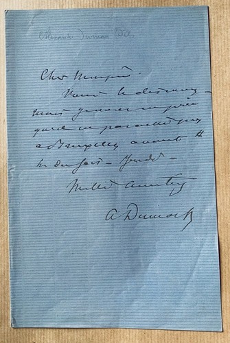 Alexandre dumas fils - fils, lettre