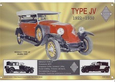 Plaque métal RENAULT TYPE JV