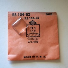 Verre montre SUC RS 104-62 - GRUEN 275/908 - 11,3x10,9 [NOS] (Watch crystal)