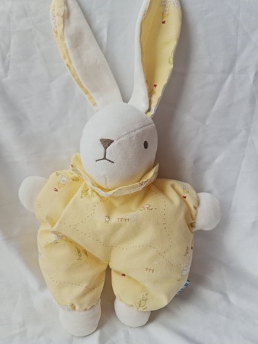 Doudou peluche lapin jaune - peluche,
