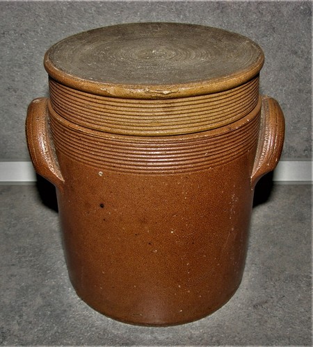 Ancien pot graisse grès - ancien,