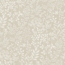 Papier Peint Taupe Karuna Brodé Organique Grandeco 205002