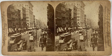 Underwood, Stéréo, USA, New York, Broadway from Metropolitan hotel Vintage stere
