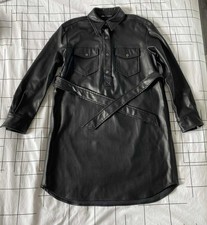 Robe femme simili cuir noir