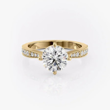 Bague de mariage diamant IGI E