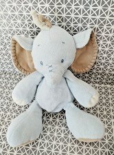 Doudou peluche éléphant bleu beige Nattou 25 cm