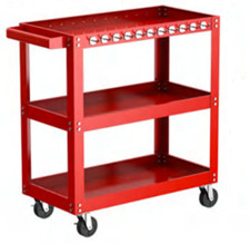 CRUIZER Chariot multifonctionnel établi atelier 3 étagères crochets