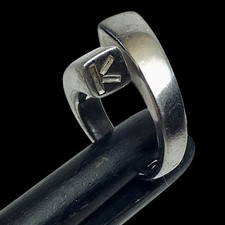 Vintage Kenzo Paris  Superbe Bague Orné Du K Argent Massif Mode Taille 53