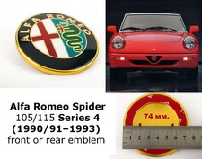 Insigne avant ou arrière Alfa Romeo Spider 105 115 emblème de remplacement vo...
