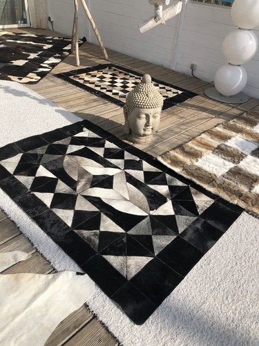 Tapis peau vache - peau, de