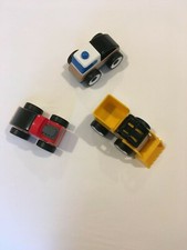 Ikea Lillabo Toy Vehicle Set of 3 Wooden Plastic Cars Boy Police Construction 