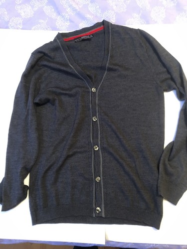 Gilet gris laine fil - gilet,