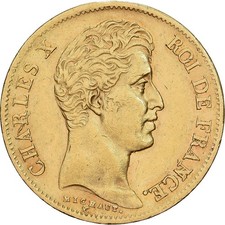 France, Charles X, 40 Francs