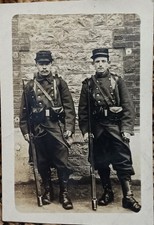 Carte photo soldats français fusils Lebel – Uniformes 1910-1920 – Rare