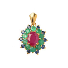 Pendentif saphir émeraude