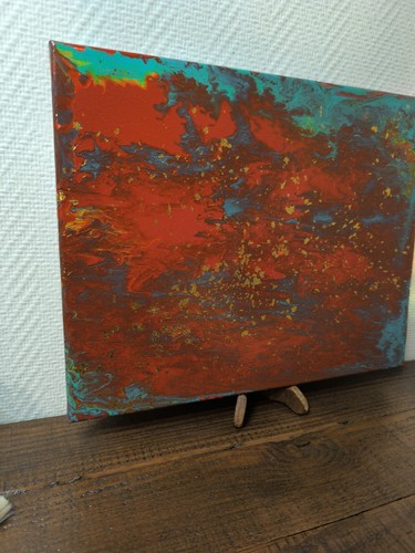 Peinture pouring sur - peinture, 33*41
