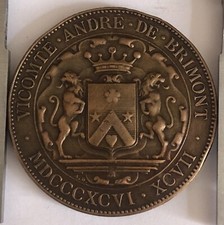 MÉDAILLE EN BRONZE VICOMTE