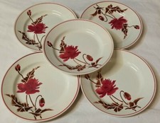 5 Assiettes Plates HBCM Creil